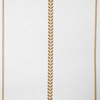 Berit Ochra - curtain fabric with Brown striped print