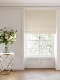 Made to measure roman blind, off-white cotton
