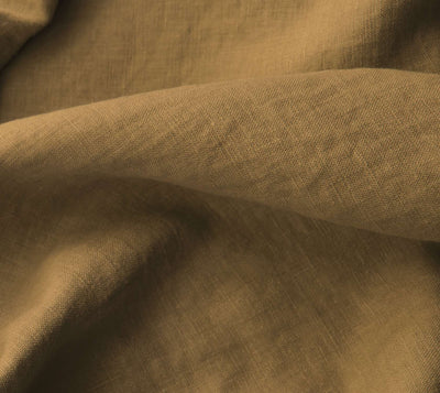 Orange 100% Linen Fabric. Beata Honey by Ada & Ina Fabrics