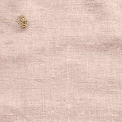 Pale Pink Linen fabric - pre-washed 100% linen. Bianco Misty Rose by Ada & Ina.