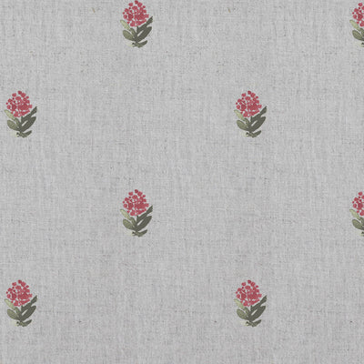 Paulina Cherry - Curtain fabric with red floral print
