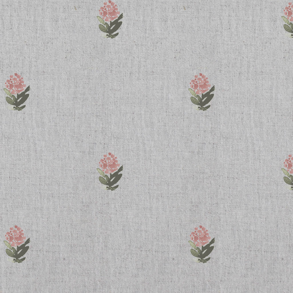 Paulina Pink - Curtain fabric with Pink floral print