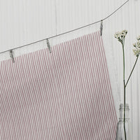 Maisa Peony - Linen curtain fabric, Pink stripes