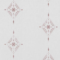 Kaisley Peony-WHT - White curtain fabric with Pink Abstract print