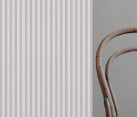 Evianne Peony-WHT - White curtain fabric with Pink Striped print