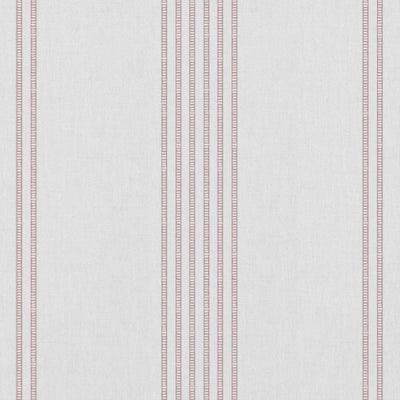 Brea Peony-WHT - White fabric with Striped Pink print