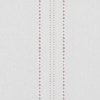 Reyna Peony-WHT - White fabric with Dotted Striped Pink print