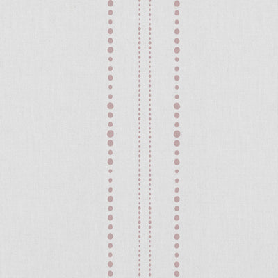 Reyna Peony-WHT - White fabric with Dotted Striped Pink print