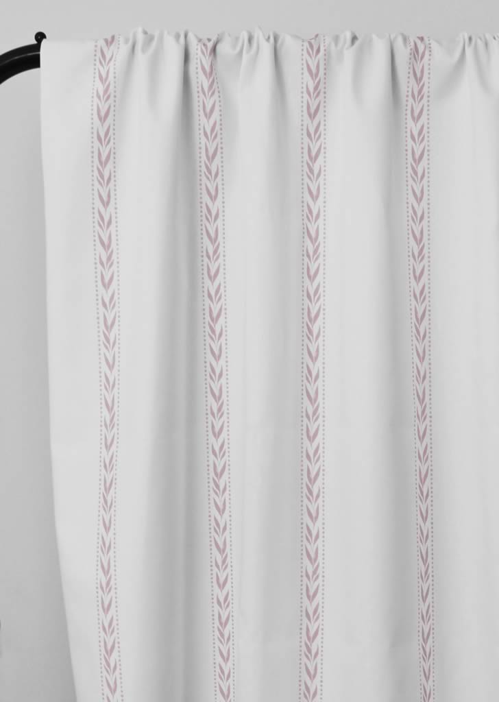 Helena Peony - curtain fabric with Pink striped print