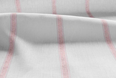 Rune Peony- vertical pink tone striped fabric.