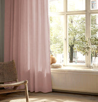 Pale Pink Linen Mix Curtains