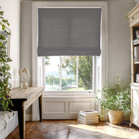 Dark Grey Linen Mix Roman Blind