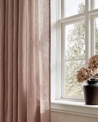 Pink Linen Curtains close-up. Mariana Wild Peony by Ada & Ina