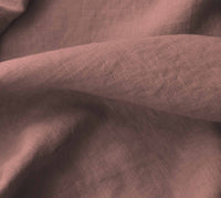 Bea Rhubarb  - Linen fabric for linen curtains and linen blinds. Close Up Photo