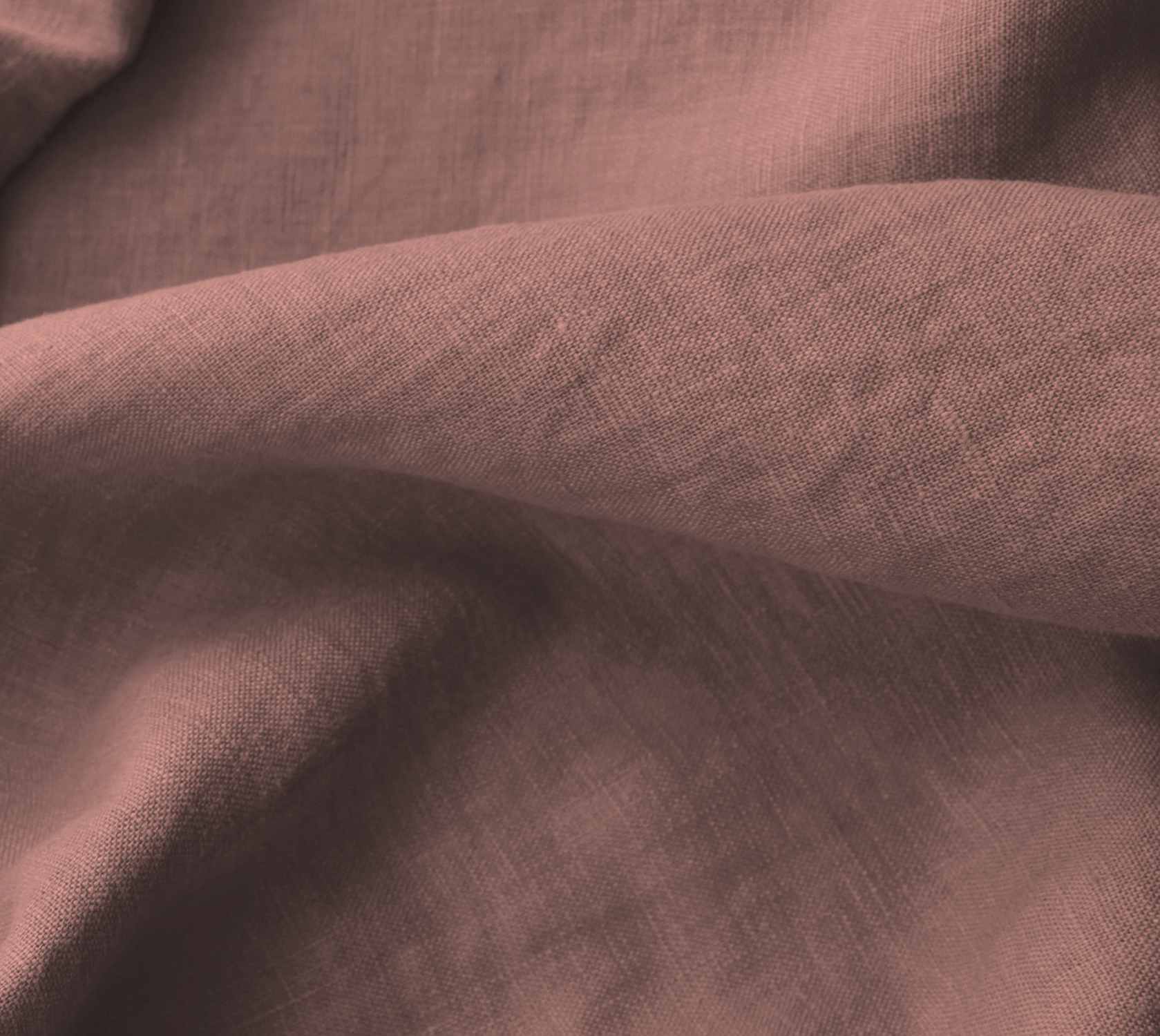 Bea Rhubarb  - Linen fabric for linen curtains and linen blinds. Close Up Photo