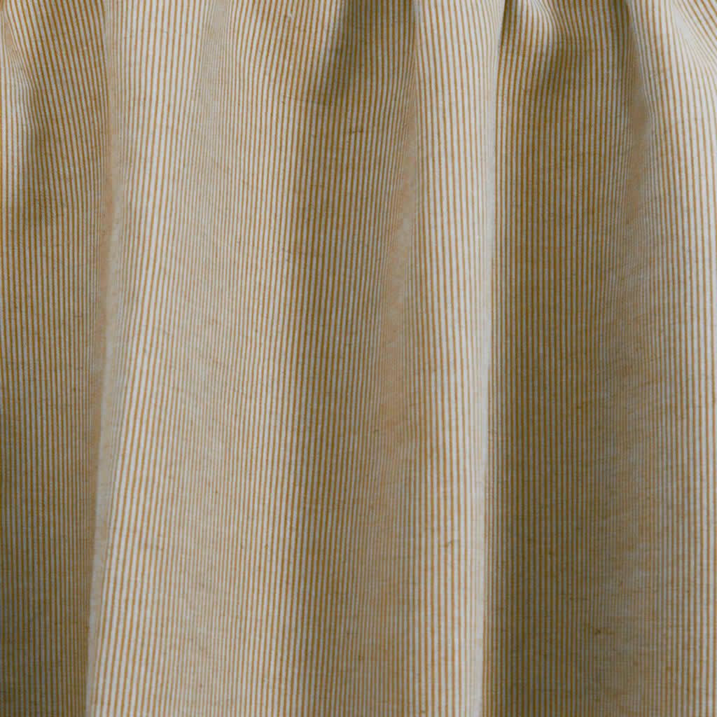 Pinni Gold Ochra - Curtain fabric with Orange Yellow striped print