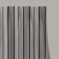 Black Striped Linen Pleated Curtains - Freja Black - Natural base fabric.
