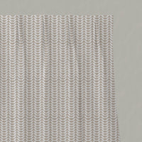 Neutral / Brown Patterned Linen Pleated Curtains - Hirlev-INV-WHT Taupe - White base fabric.