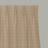 Orange / Yellow Striped Linen Pleated Curtains - Maisa Ochre - White base fabric.