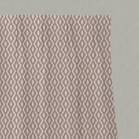 Pink Patterned Linen Pleated Curtains - Oona New Blush - White base fabric.