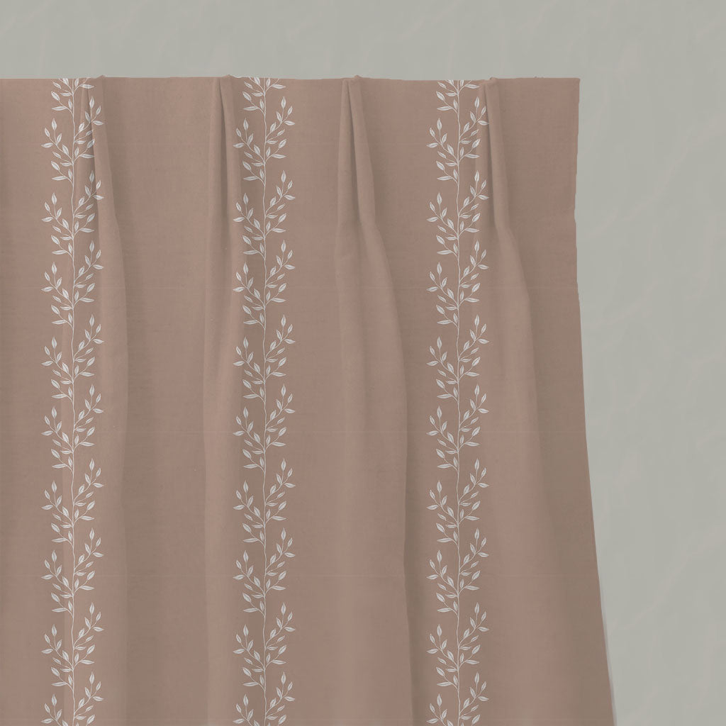 Shena New Blush INV - White fabric with botanical Pink inverted  print