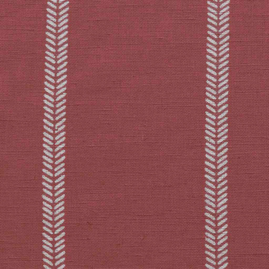 Rana Crimson Red - Red curtain fabric with hand drawn stripes