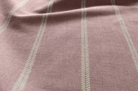 Rana Dusty Pink - Pink curtain fabric with hand drawn stripes