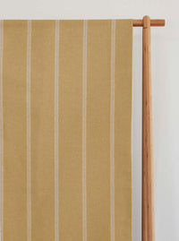 Rana Gold Ochra - Orange Yellow curtain fabric with hand drawn stripes