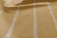 Rana Gold Ochra - Orange Yellow curtain fabric with hand drawn stripes