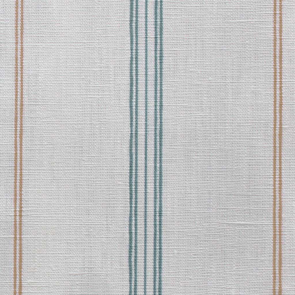 Elise Sage Ochra-WHT - vertical two tone striped fabric.