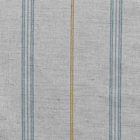 Elise Sage Ochra - Linen Cotton mix curtain fabric, Orange & Green stripes