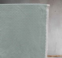Oona Sage - White linen fabric, Sage Green abstract print
