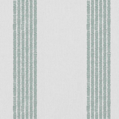 Sumi Sage-WHT - White curtain fabric with Green Striped print