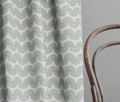 Ofira Sage - Curtain fabric with Green abstract print