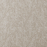 Alma Sand - Curtain fabric with Brown botanical print