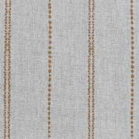 Inga-NAT Sand- Natural fabric with Brown decorative stripes, Linen Cotton mix