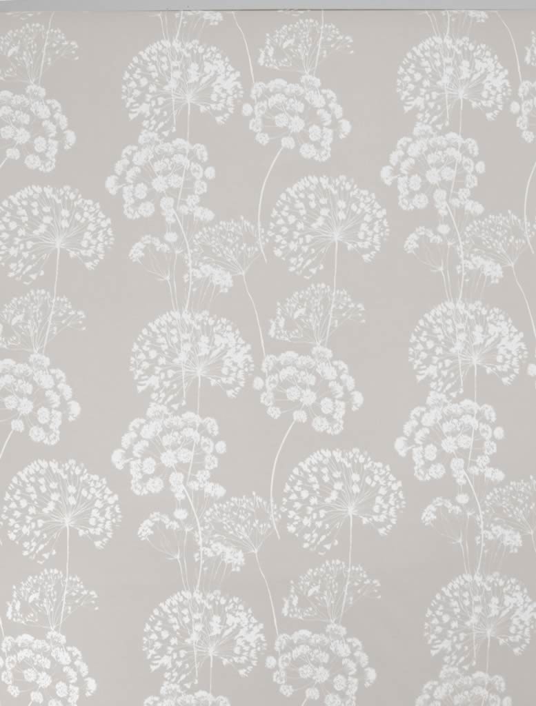 Erleen INV SandWind- Curtain fabric with Dusty Cream and  botanical print