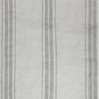 Sari White Dove - Striped Linen fabric, grey stripes