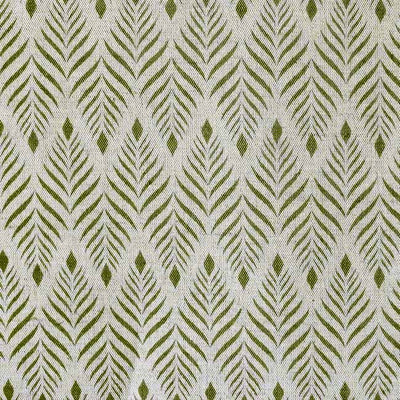 Sylvia Seaweed - Green abstract print on Natural fabric
