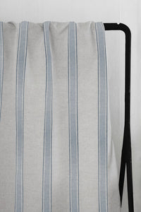 Bella Sky - Curtain fabric with Light Blue stripes