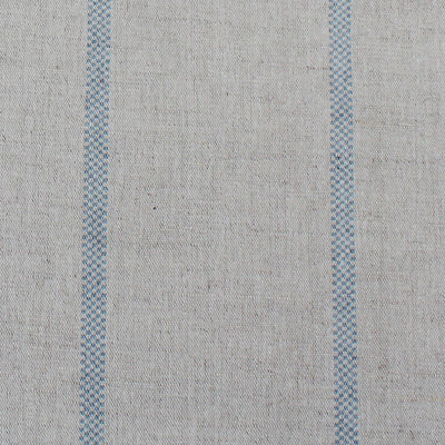 Ronja Sky - Natural fabric with light blue stripes