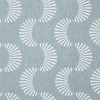 Naja Sky - Curtain fabric with Light Blue abstract print