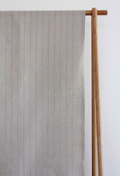 Solveig Sweet Pea - Curtain fabric with Pink stripes
