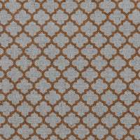 Jonna Tangerine - Curtain fabric, orange moroccan clover pattern
