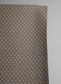 Jonna Tangerine - Curtain fabric, orange moroccan clover pattern