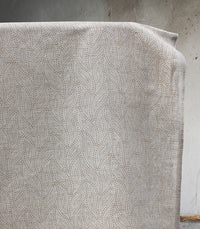 Pia Tangerine - Curtain fabric, abstract Orange leaf pattern