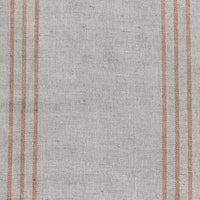 Telma Tangerine - Linen Cotton Fabric with Orange stripes