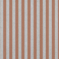 Liliana Terracotta-NAT - striped orange patterned fabric for curtains and blinds