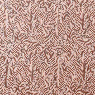 Alma Terracotta - Curtain fabric with Orange botanical print