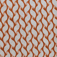 Isla Terracotta - Curtain fabric with Orange abstract print